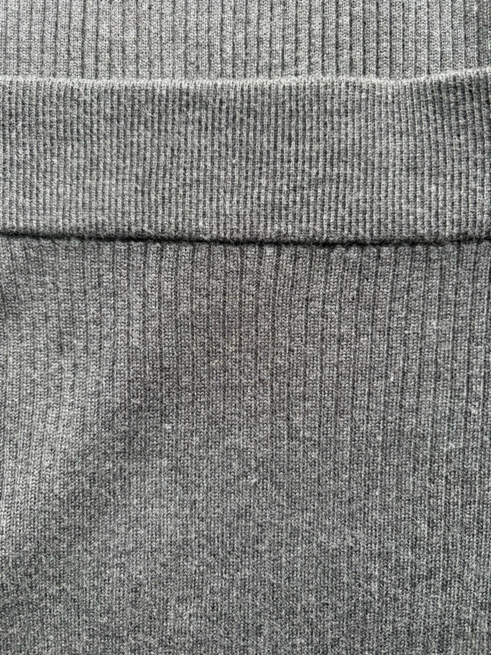 Splendid Ribbed Midi Skirt Heather Charcoal Grey Slit, size M - Picture 8 of 16